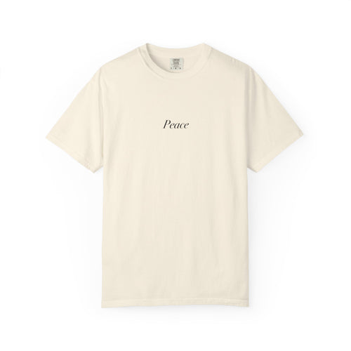 Peace Script Tee | Japanese Torii, Cherry Blossoms, Minimal Zen Design