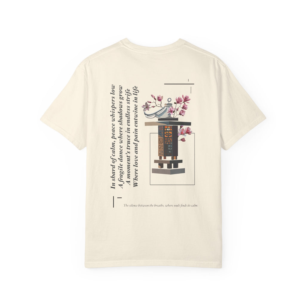 Peace Script Tee | Japanese Torii, Cherry Blossoms, Minimal Zen Design