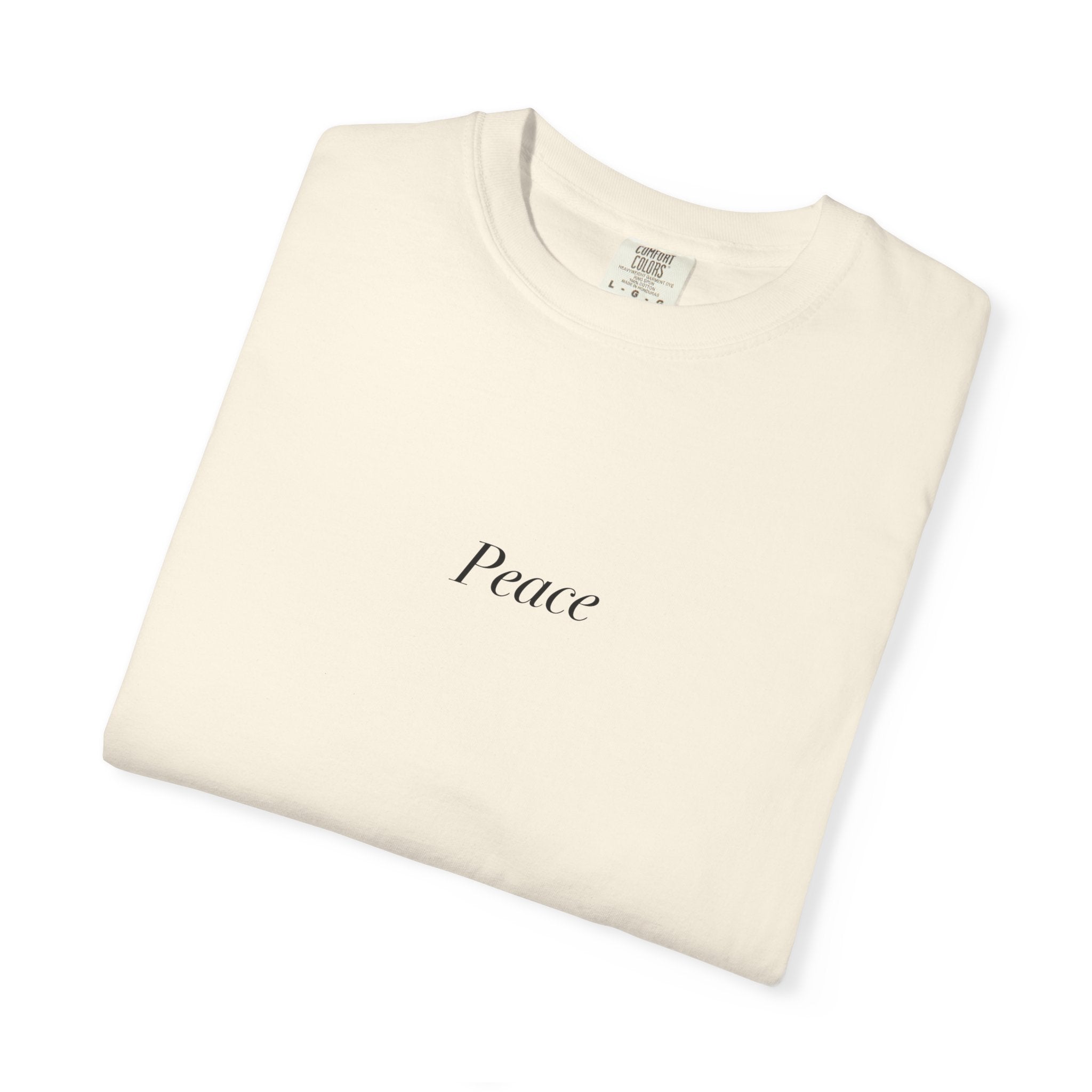 Peace Script Tee | Japanese Torii, Cherry Blossoms, Minimal Zen Design