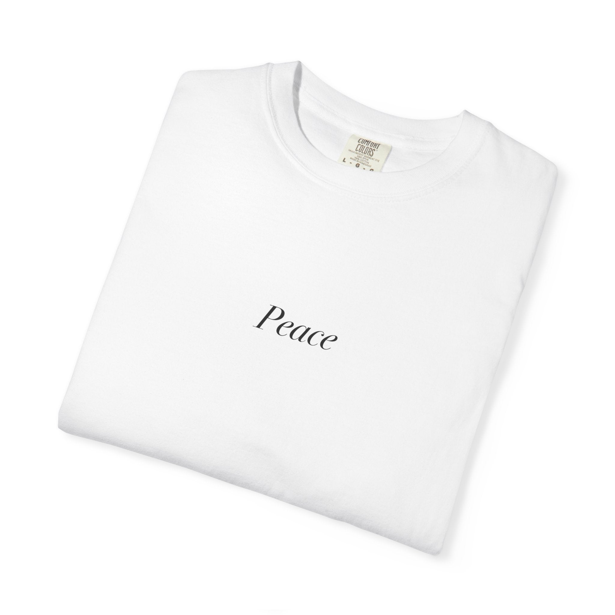 Peace Script Tee | Japanese Torii, Cherry Blossoms, Minimal Zen Design